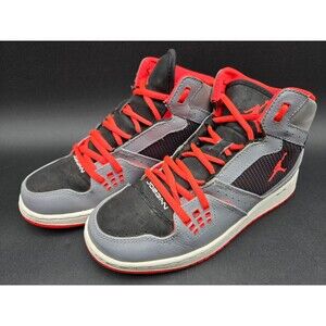 Nike Shoes Youth 4.5 Air Jordan Flight 1 Basketball Sneakers Black Gray Red